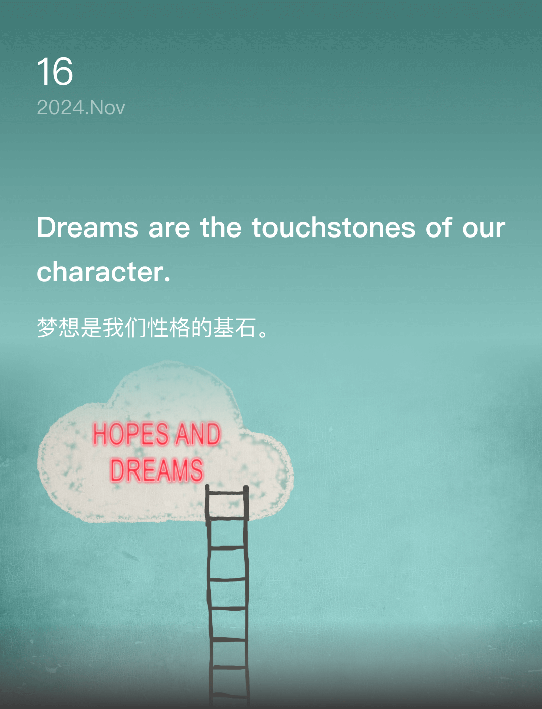 Dreams are the touchstones of our character.