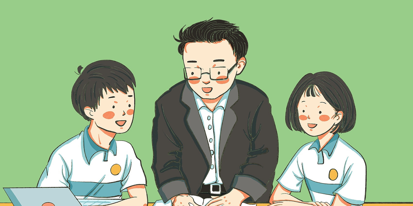 Students outshine teachers, like blue beyond indigo.​